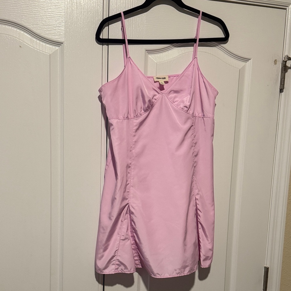 Chic Light Pink Slip Dress